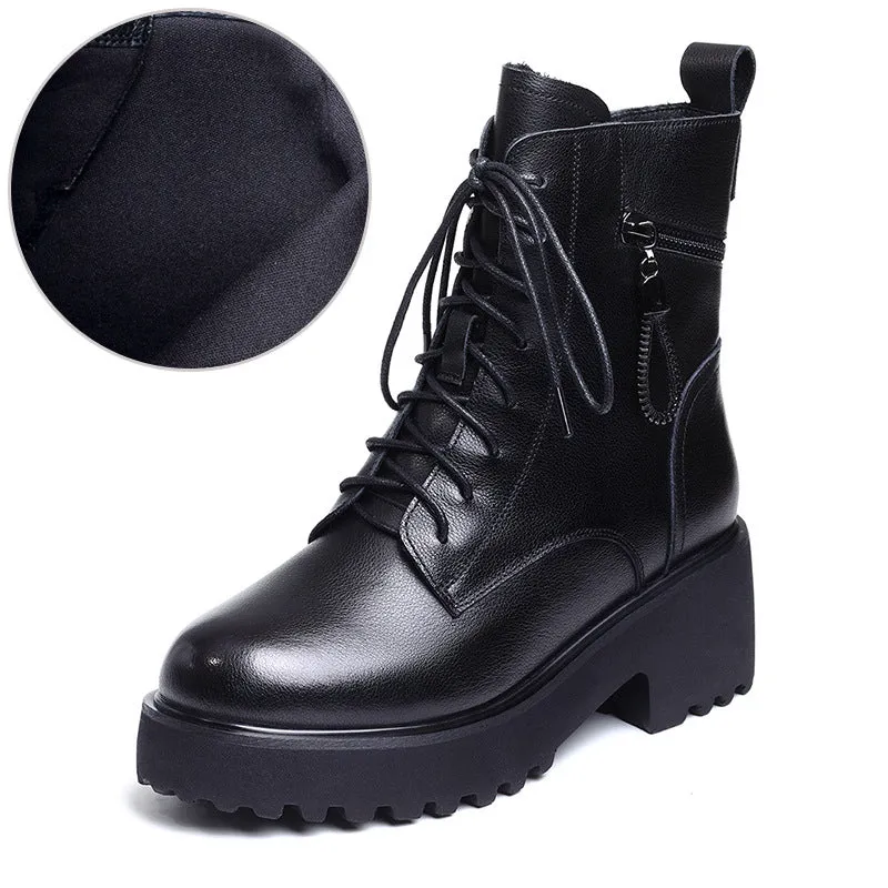 35%OFFWomen's Winter Chunky Heel Warm Fur Lined Fashion Boots