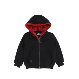 BACE COLLECTION FUR LINED HOODED SWEATSHIRT