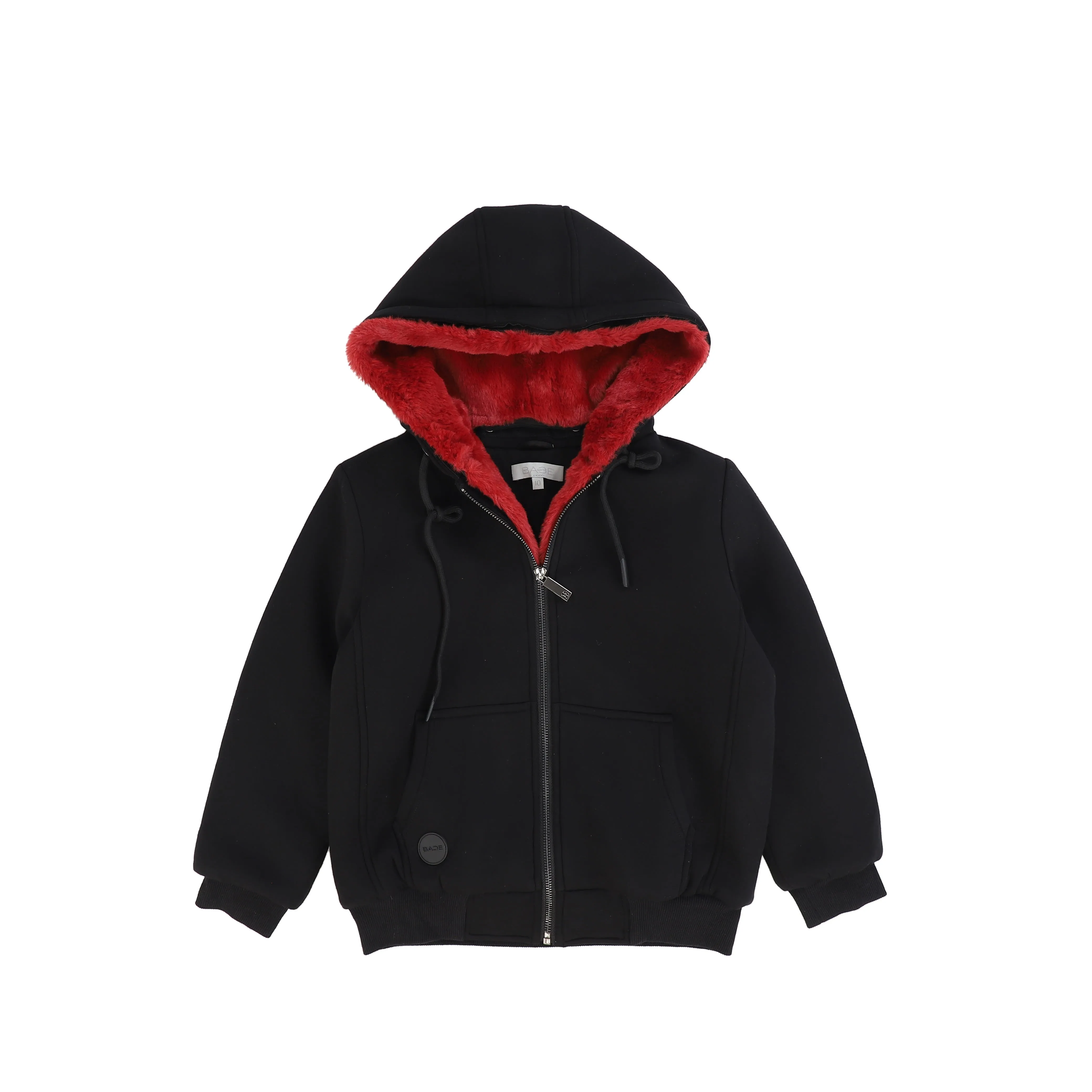 BACE COLLECTION FUR LINED HOODED SWEATSHIRT