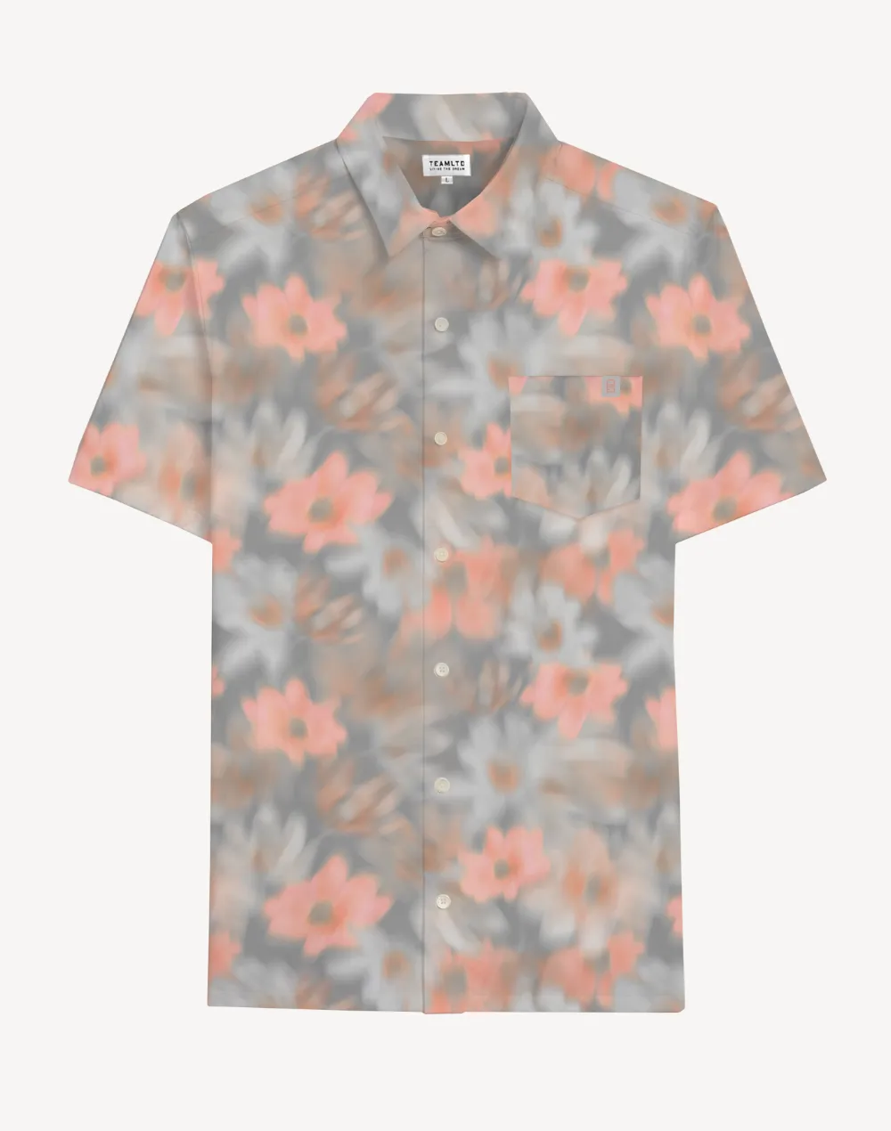 Blurred Floral Classic Button Up Shirt
