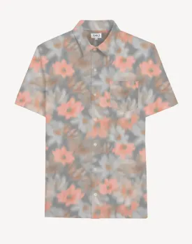 Blurred Floral Classic Button Up Shirt