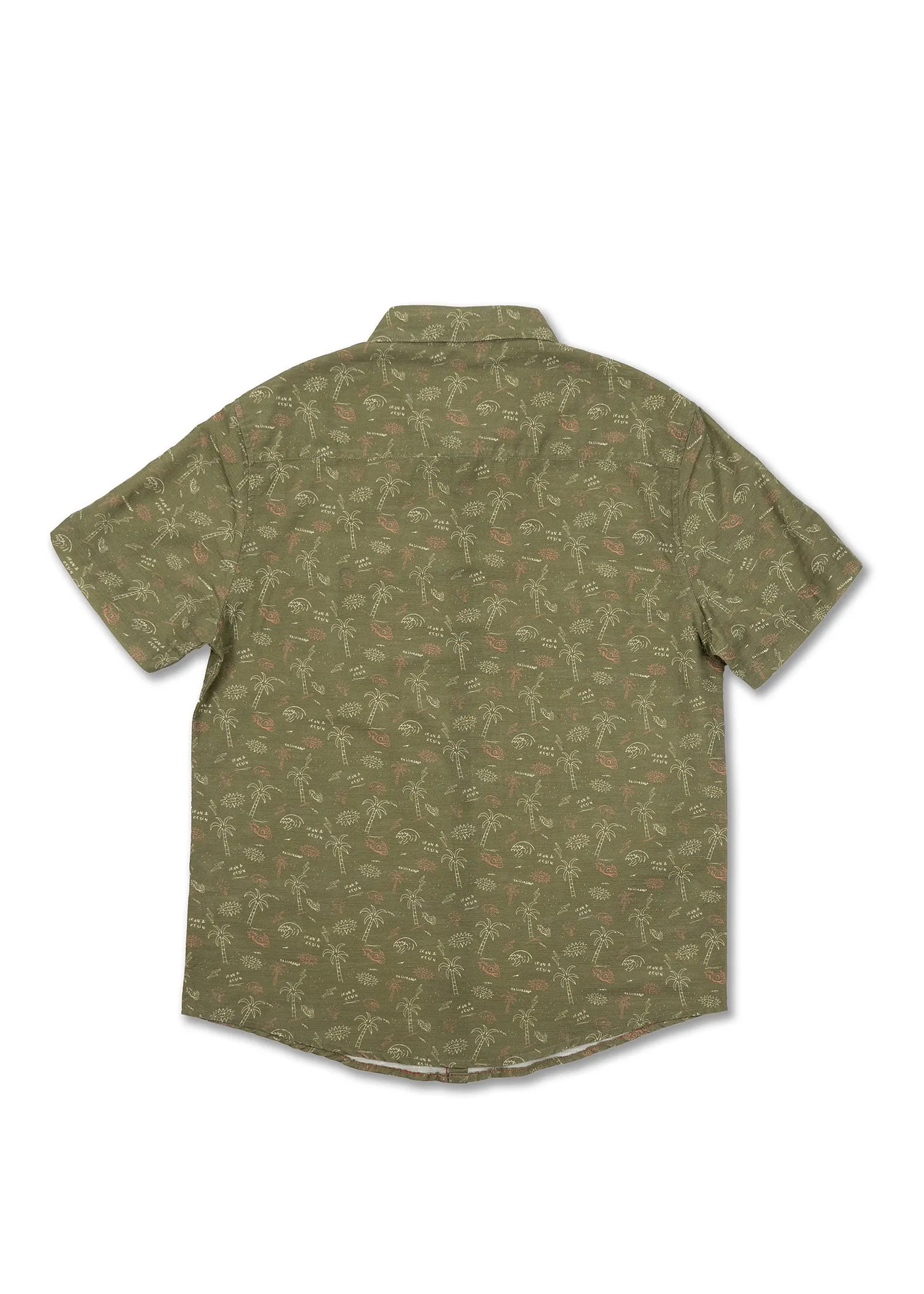 California Short Sleeve Button Up Shirt - Green