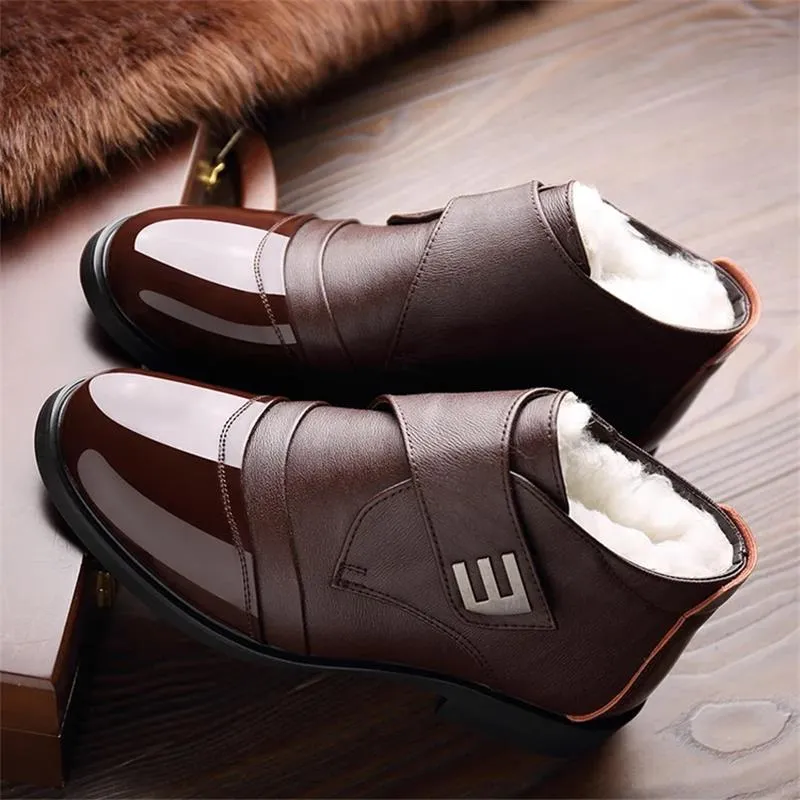 Christmas Early Sale 47% OFFMen's Warm Faux Fur lined Ankle Snow Business Boots