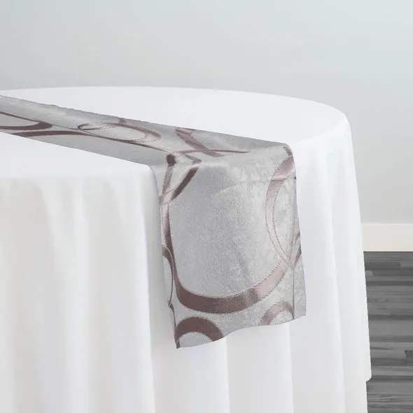 Cirque Jacquard (Reversible) Table Runner in Champagne