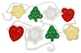 Crocheted Christmas Holiday Garland
