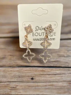 Gold Sparkling Earrings