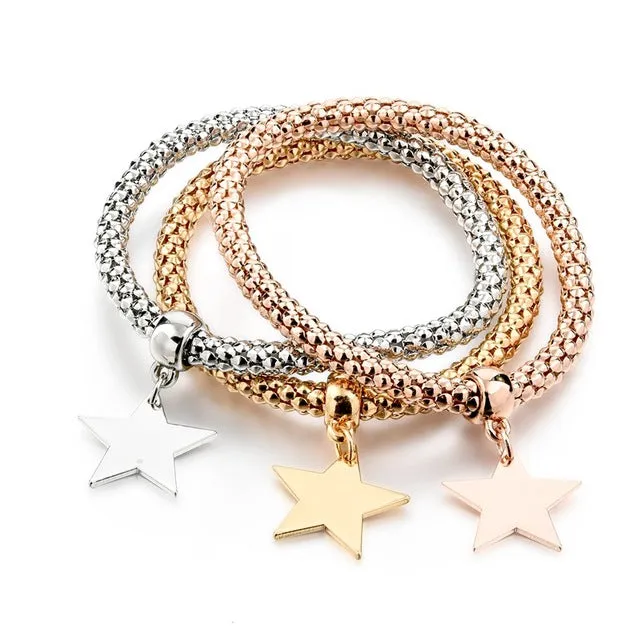 LongWay Vintage Designer Austrian Rhinestones Gold Color Tree of Life Charm Bracelets Popcorn Chain Jewelry For Women SBR160104