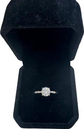 Pandora Metallic Sparkling Solitaire Ring Sz 54