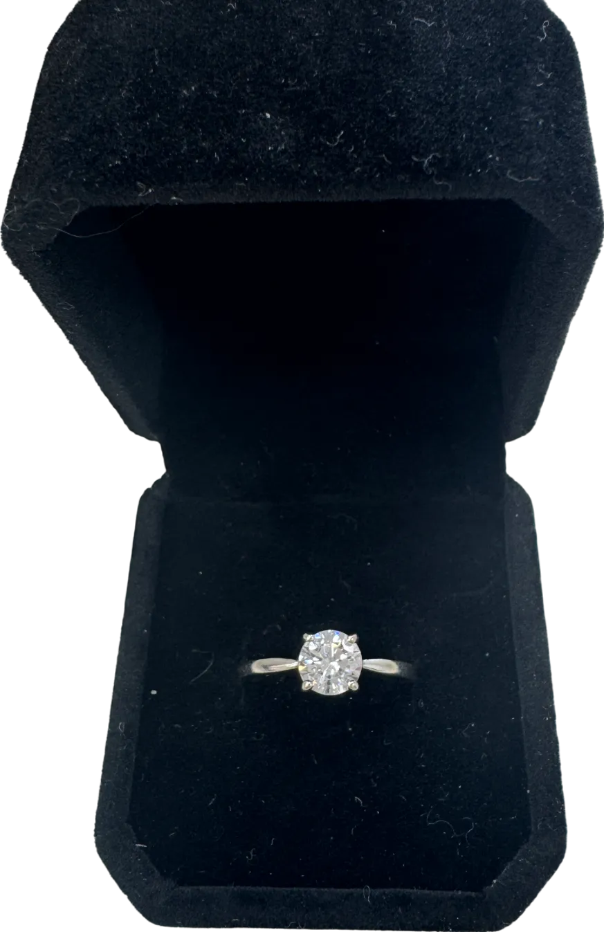 Pandora Metallic Sparkling Solitaire Ring Sz 54