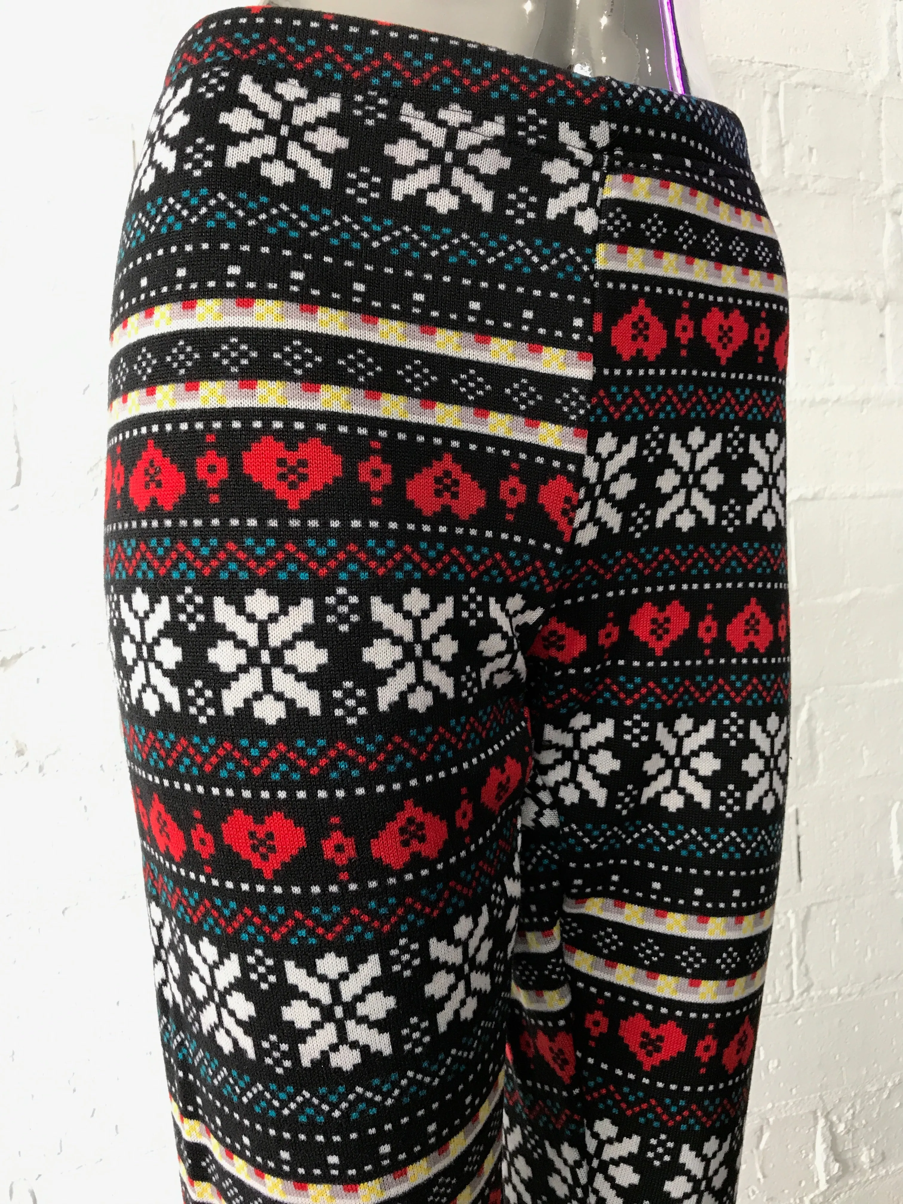 Printed Fur Lined Leggings