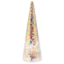 Sequin Confetti Glass Tree - 2 Sizes