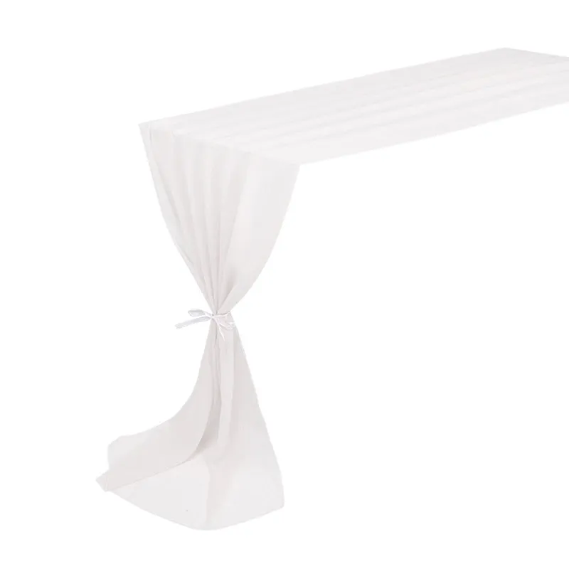 Sheer Chiffon Table Runners- Vintage Look - Wedding- Shower-Table Decor