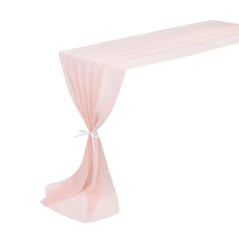Sheer Chiffon Table Runners- Vintage Look - Wedding- Shower-Table Decor