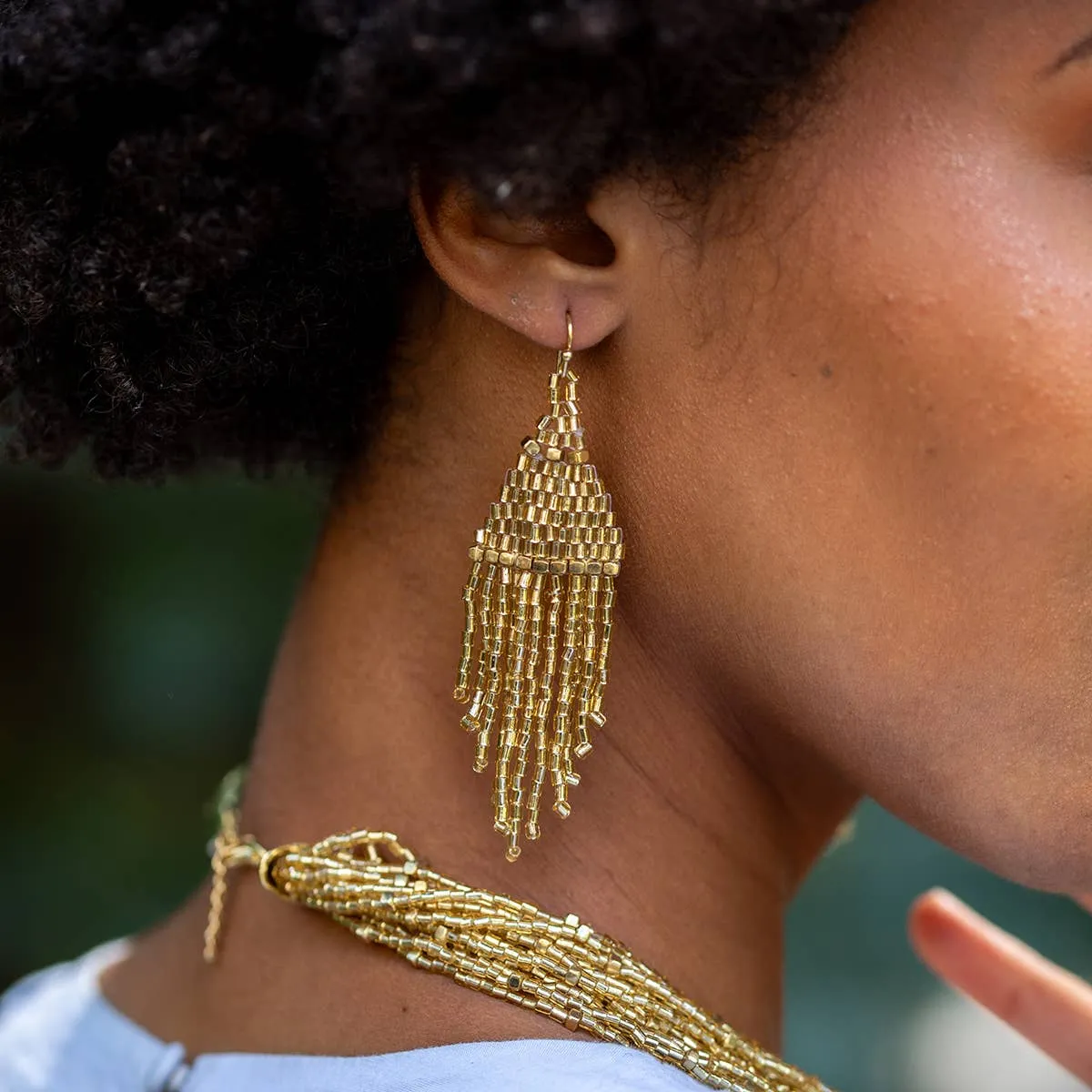 Shimmering Gold Earrings