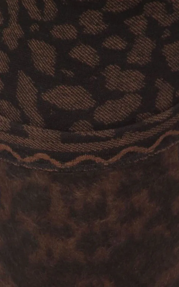 SJ15FUR44 Coffee Animal Fur Lined Legging