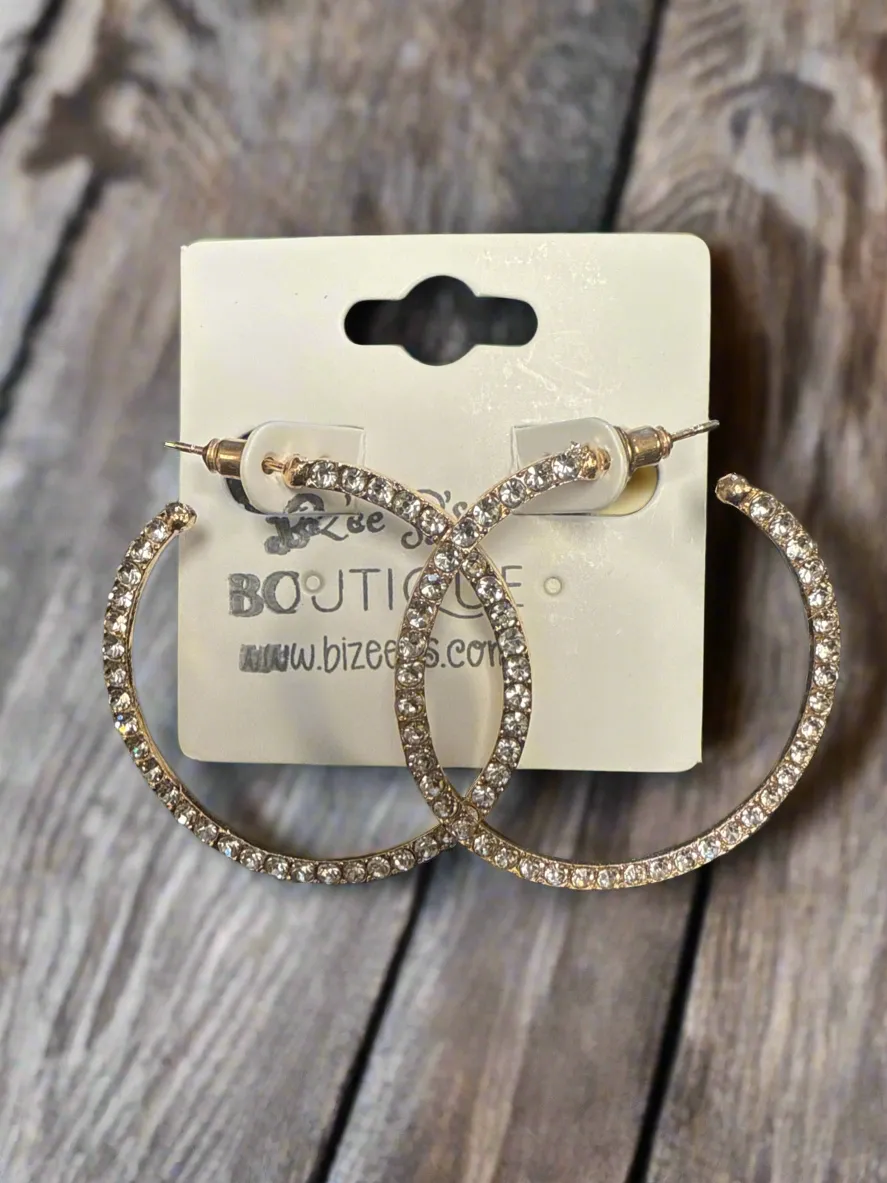 Sparkling Hoop Earrings