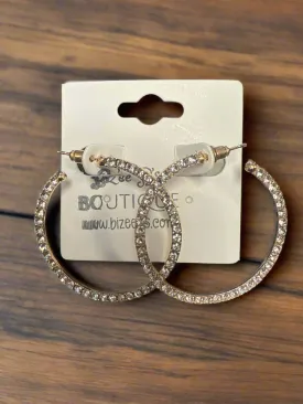 Sparkling Hoop Earrings