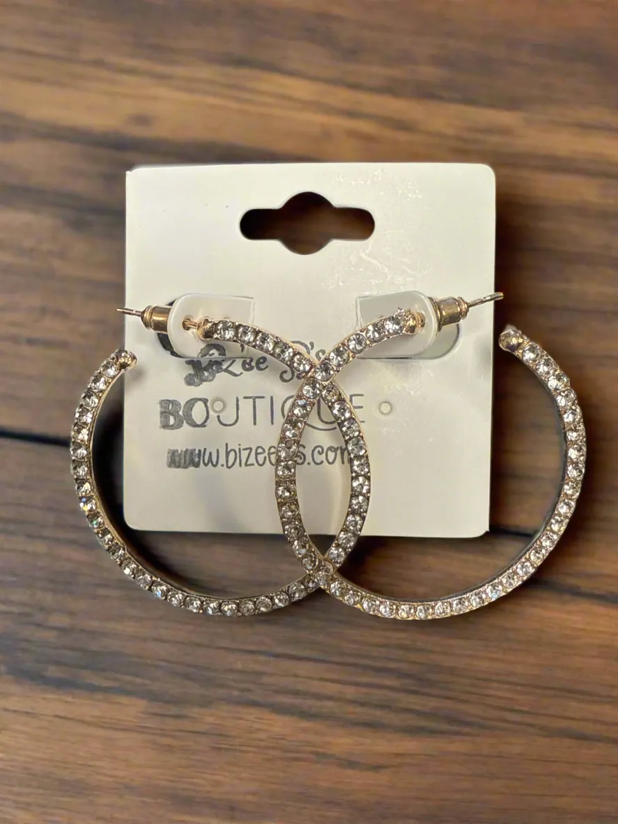 Sparkling Hoop Earrings