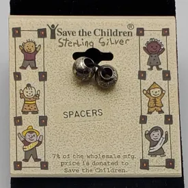Two Vintage Sterling Silver Spacer Beads for Charm Bracelets