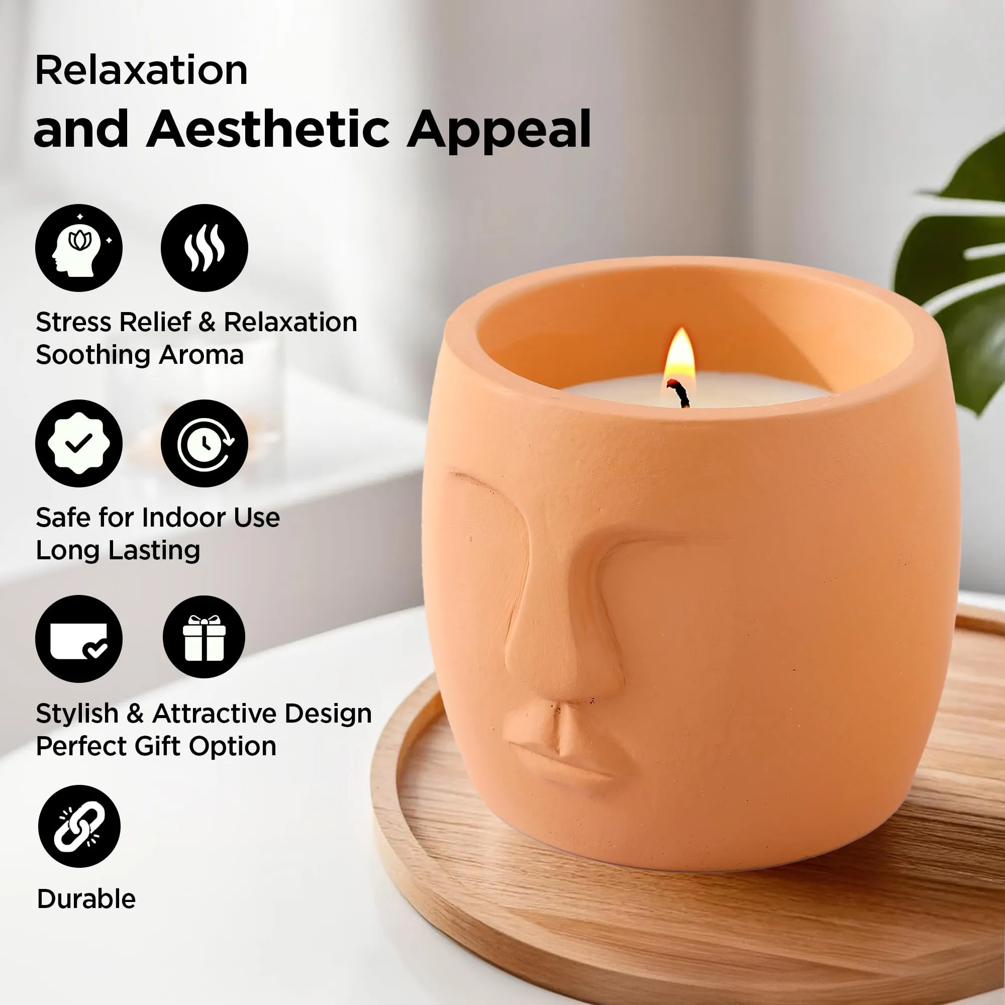 UMAI Scented Candles (30Hrs Burn Time) Patchouli Scented Candles for Gift | Scented Candles for Home Decor | Scented Candles for Bedroom Bathroom | Home Decor Items | Aroma Candle