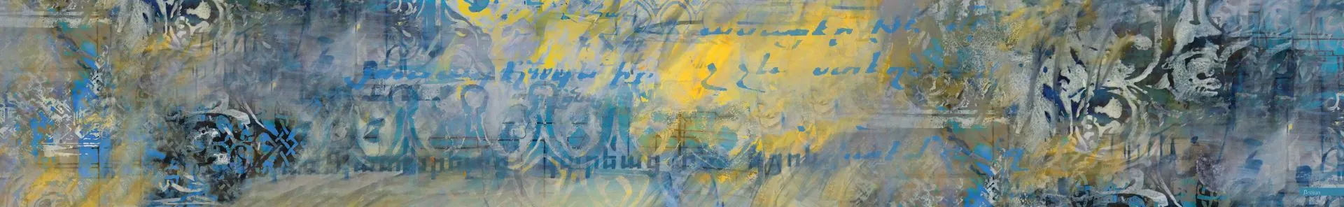 Yellow & Blue Table Runner